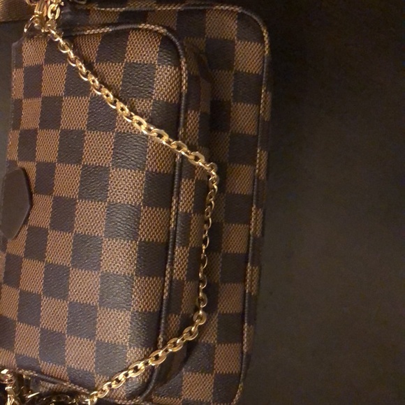 Trio pouch Damien Ebene checkered pattern - Picture 7 of 9